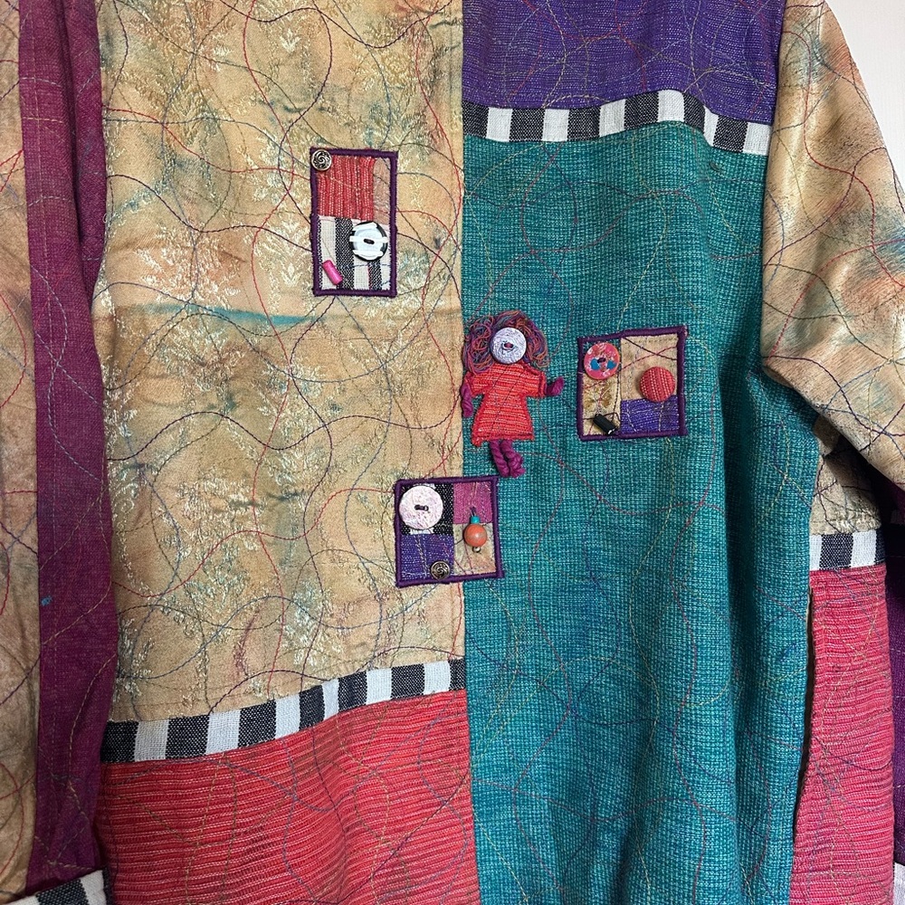 Crystal Colorful Patchwork Women's Jacket - image 5